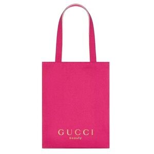 Gucci Beauty Tote Bag Magenta Pink Beige Reversible New Authentic